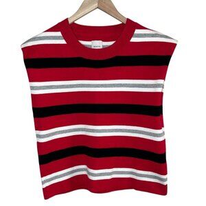 Maeve Anthropologie Womens Small Red Striped Noah Muscle Tank